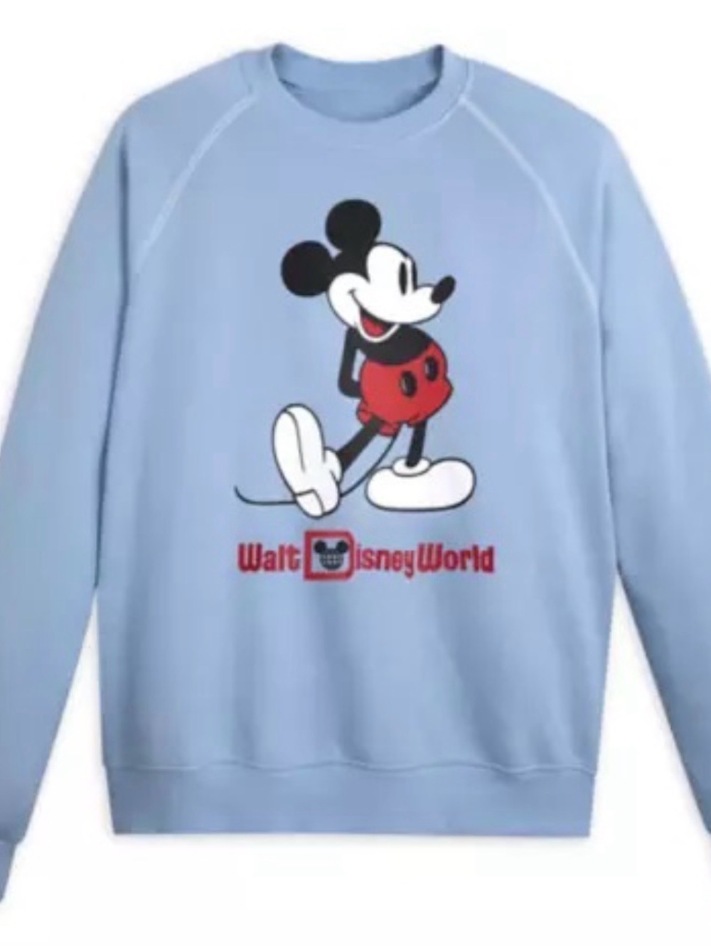 Disney Light Blue Walt Disney World Mickey Mouse Crewneck-Unisex